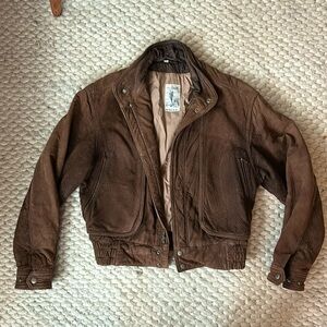 Vintage 80s brown lesther jacket